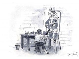 Who was one of the most important painting school in the Andes during the Spanish conquest?