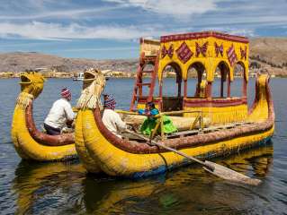 El Lago Titicaca y la isla Suasi.